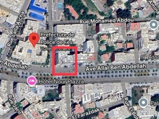 Bur63m2 1er étage vue sur boulevard Espace Bélvedére Agdal fés